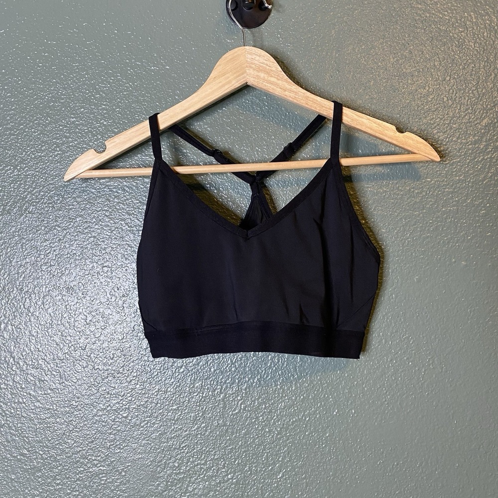 Athletic Works Womens Core Sports Bra Black Print Medium (8-10)